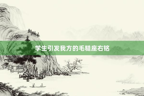 学生引发我方的毛糙座右铭