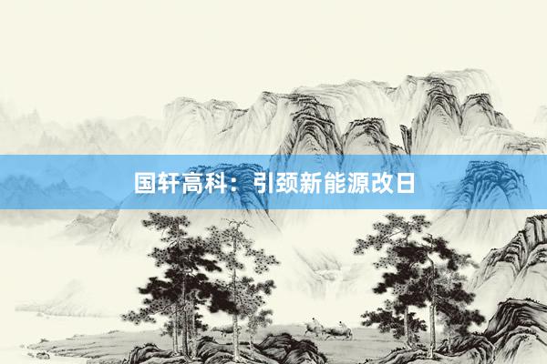 国轩高科：引颈新能源改日